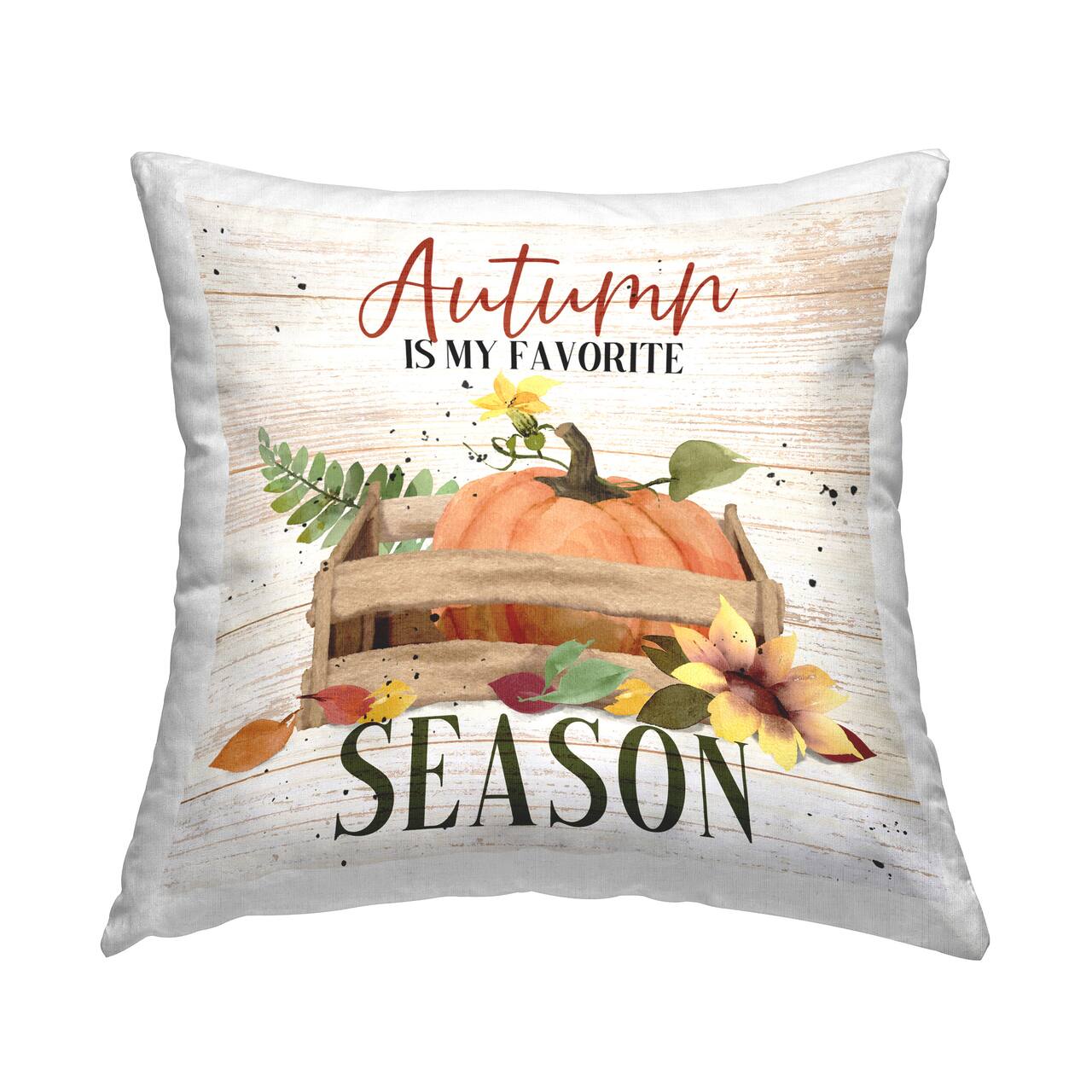 Stupell Industries Autumn Is My Favorite Decorative Printed Throw Pillow